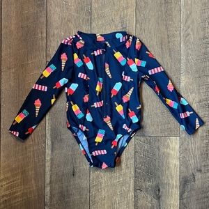 Old Navy One-Piece Full Zip Long Sleeve Swimsuit